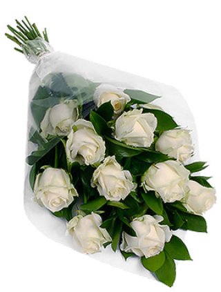 11 Bouquet Di Rose Bianche - Fiori Freschi Dubai