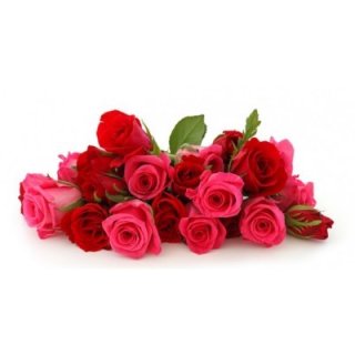 25 KIRMIZI VE PEMBE GÜL BUKET / BUKET  - Taze Çiçekler Dubai
