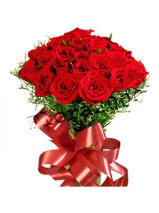 25 Bouquet De Roses Rouges - Fleurs Fraîches Dubaï