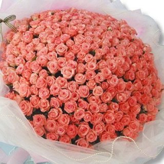 Bouquet ng Pink Roses 250 Bulaklak - Sariwang Bulaklak Dubai