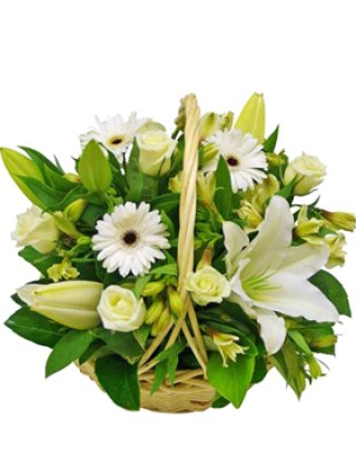 Composición de flores blancas - Flores Frescas Dubái