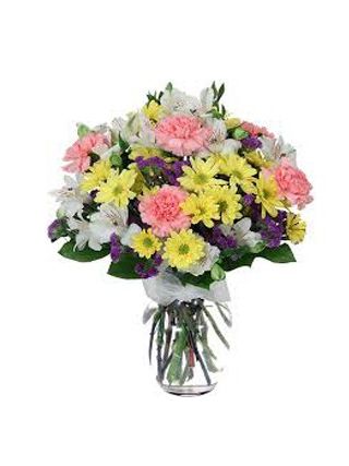 Mixed Flowers in Vase 50 Flowers - Fresh Flowers Dubai