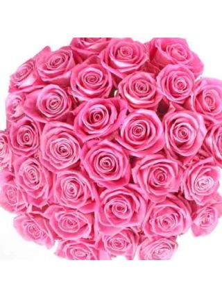 Rosas De Color Rosa Con Un Ramo De 100 Colores - Flores Frescas Dubái