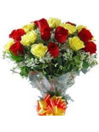 Rojas Y Amarillas De Un Ramo De Rosas - Flores Frescas Dubái