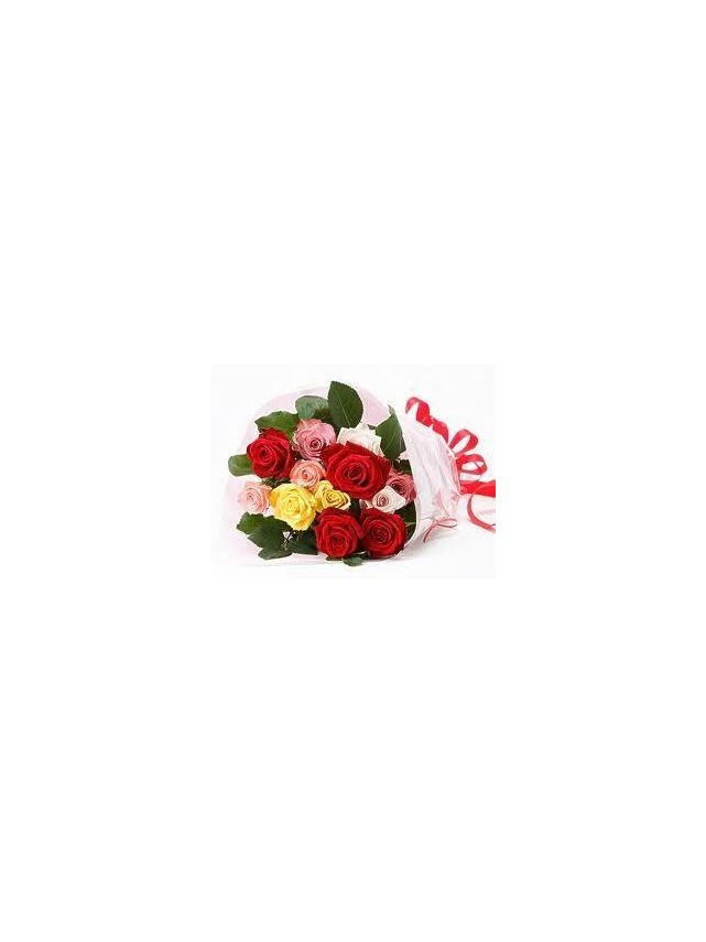 Los momentos memorables de un ramo de flores de colores de las rosas